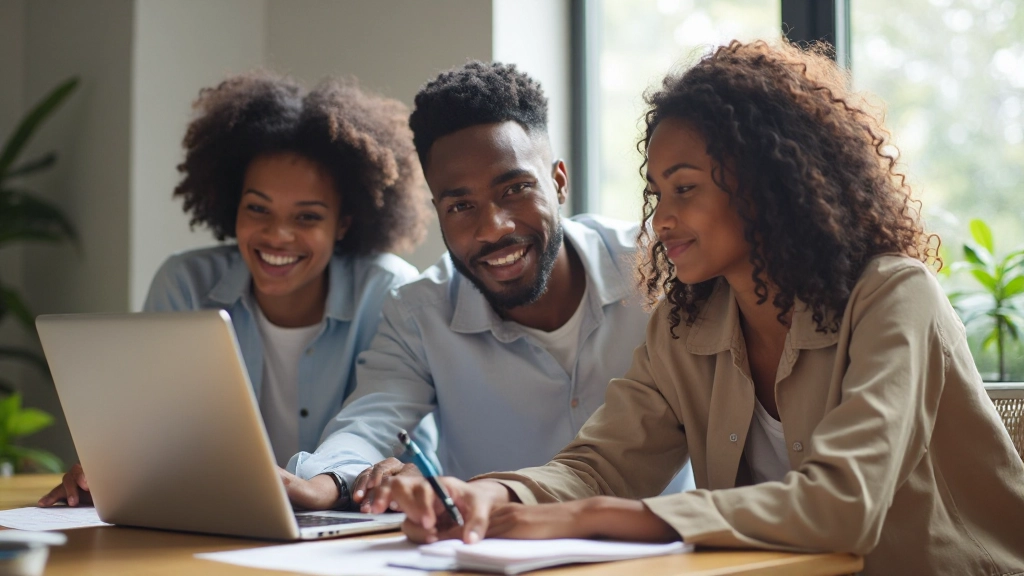 Diverse group of young entrepreneurs collaborating in modern co-working space